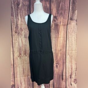 Banana Republic black sleeveless tank top, zipper back closure dress women’s 6
